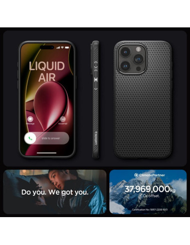 SPIGEN Liquid Air Coque pour IPHONE 15 PRO MAX noir mat