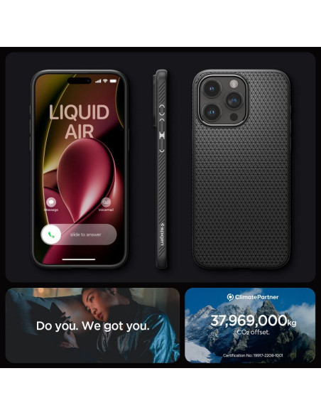 SPIGEN Liquid Air Coque pour IPHONE 15 PRO MAX noir mat