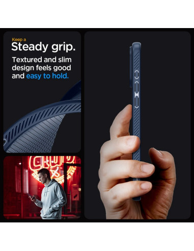 SPIGEN Liquid Air Coque pour IPHONE 15 PRO MAX bleu marine