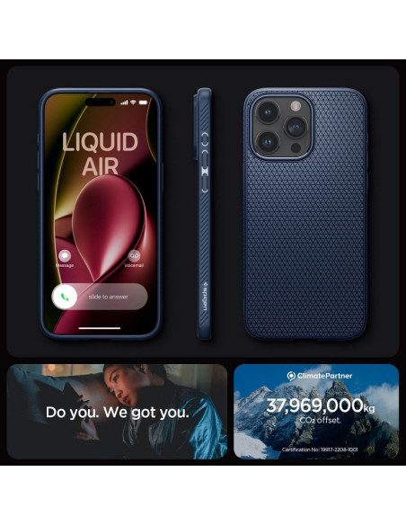 SPIGEN Liquid Air Coque pour IPHONE 15 PRO MAX bleu marine