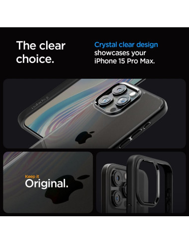 SPIGEN Ultra Hybrid Coque pour IPHONE 15 PRO MAX noir mat