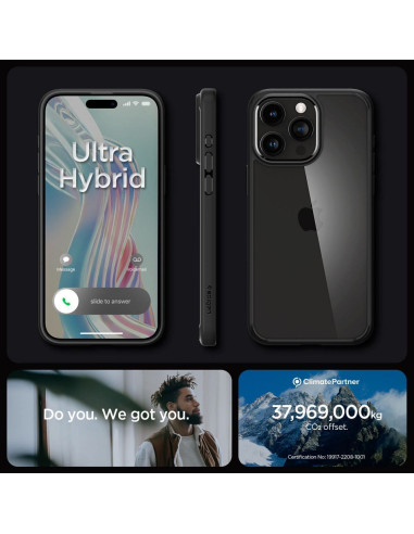 SPIGEN Ultra Hybrid Coque pour IPHONE 15 PRO MAX noir mat