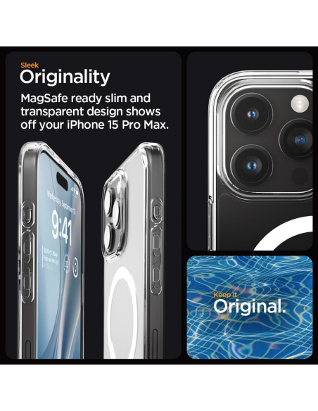 SPIGEN Ultra Hybrid Mag Safe Coque compatible pour IPHONE 15 PRO MAX blanc