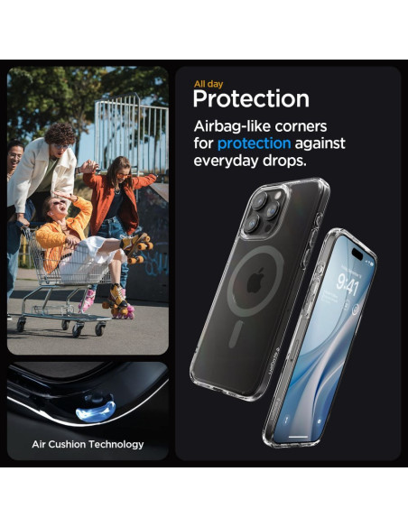 SPIGEN Ultra Hybrid Mag Safe Coque compatible pour IPHONE 15 PRO MAX graphite