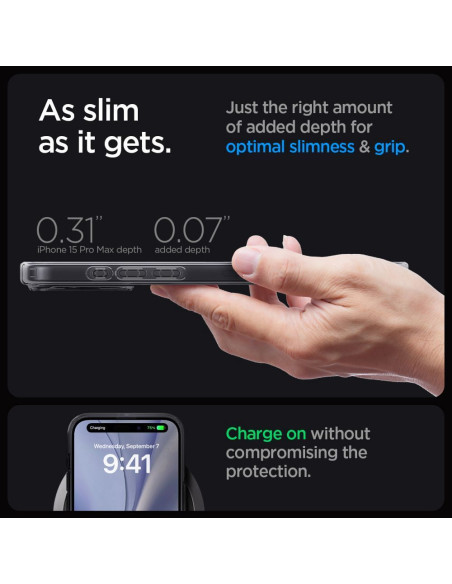 SPIGEN Ultra Hybrid compatible with MagSafe for IPHONE 15 PRO MAX zero white