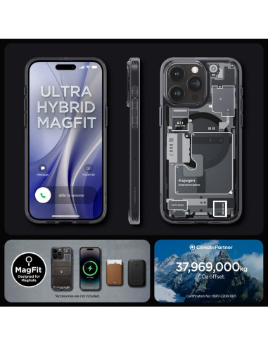 SPIGEN Ultra Hybrid compatible with MagSafe for IPHONE 15 PRO MAX zero white