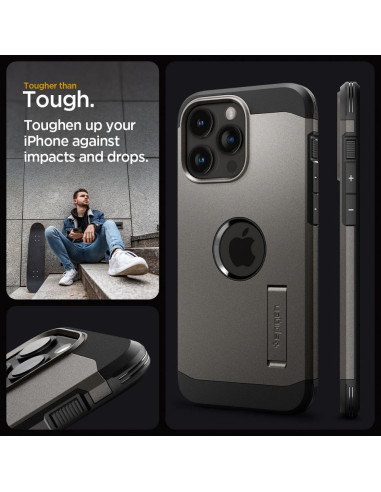 SPIGEN Tough Armor MAG compatible with MagSafe for IPHONE 15 PRO MAX gunmetal