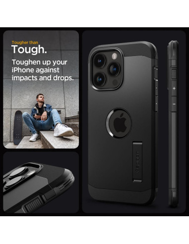 SPIGEN Tough Armor MAG Coque compatible avec MagSafe pour IPHONE 15 PRO MAX noir