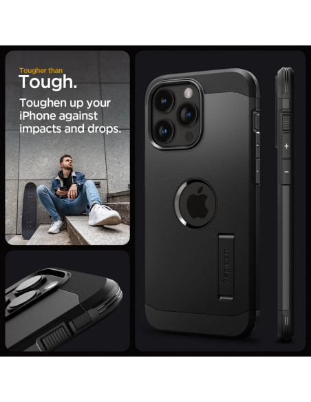 SPIGEN Tough Armor MAG Coque compatible avec MagSafe pour IPHONE 15 PRO MAX noir