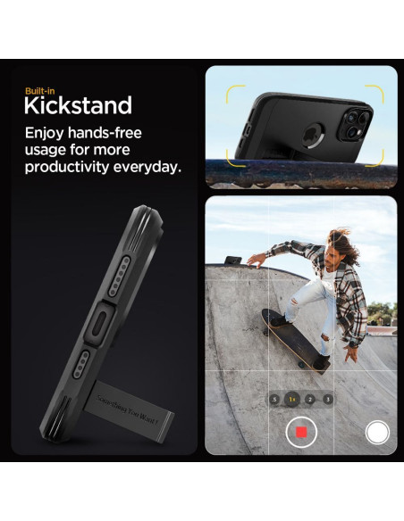 SPIGEN Tough Armor MAG Coque compatible avec MagSafe pour IPHONE 15 PRO MAX noir