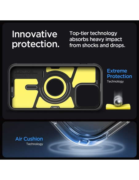 SPIGEN Tough Armor MAG Coque compatible avec MagSafe pour IPHONE 15 PRO MAX noir