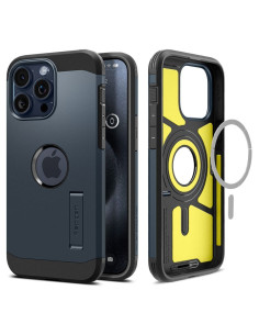 SPIGEN Tough Armor MAG compatible with MagSafe for IPHONE 15 PRO MAX metal slate