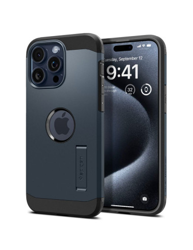 SPIGEN Tough Armor MAG compatible with MagSafe for IPHONE 15 PRO MAX metal slate
