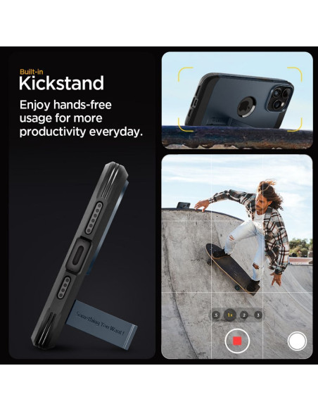 SPIGEN Tough Armor MAG compatible with MagSafe for IPHONE 15 PRO MAX metal slate
