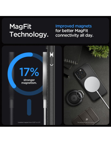 SPIGEN Coque compatible Mag Armor pour IPHONE 15 PRO MAX noir mat