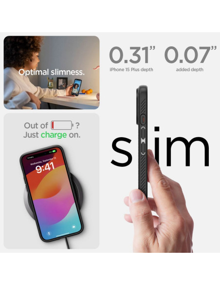 SPIGEN Liquid Air Coque pour IPHONE 15 PLUS noir mat