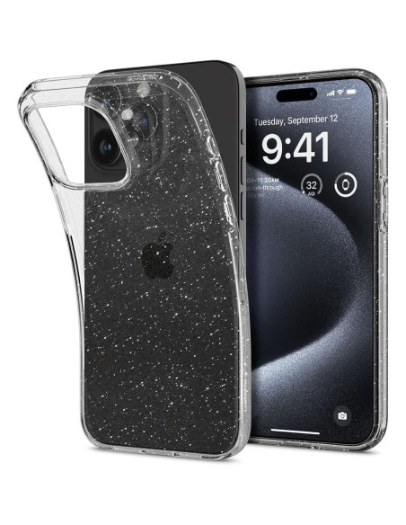 SPIGEN Liquid Crystal Coque pour IPHONE 15 PRO cristal pailleté