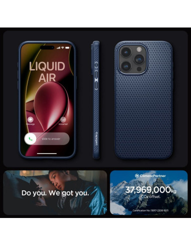 SPIGEN Liquid Air Coque pour IPHONE 15 PRO bleu marine
