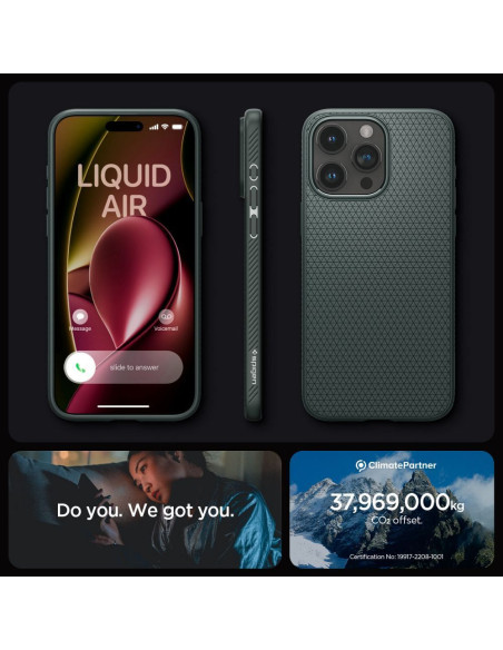 SPIGEN Liquid Air Coque pour IPHONE 15 PRO vert abysse