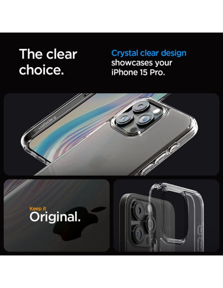 SPIGEN Ultra Hybrid Coque pour IPHONE 15 PRO frost clear