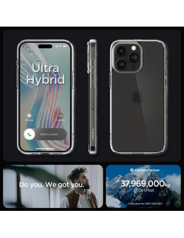 SPIGEN Ultra Hybrid Coque pour IPHONE 15 PRO frost clear