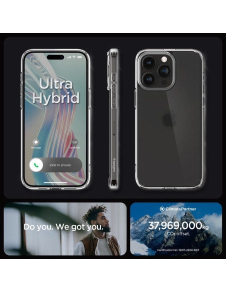 SPIGEN Ultra Hybrid Coque pour IPHONE 15 PRO frost clear