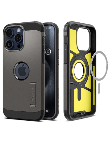 SPIGEN Tough Armor MAG compatible with MagSafe for IPHONE 15 PRO gunmetal