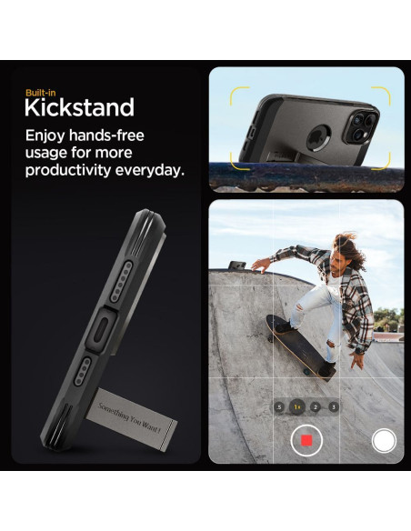 SPIGEN Tough Armor MAG compatible with MagSafe for IPHONE 15 PRO gunmetal