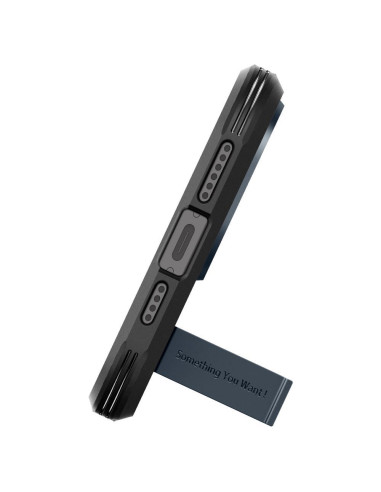 SPIGEN Tough Armor MAG Coque compatible avec MagSafe pour IPHONE 15 PRO ardoise métal