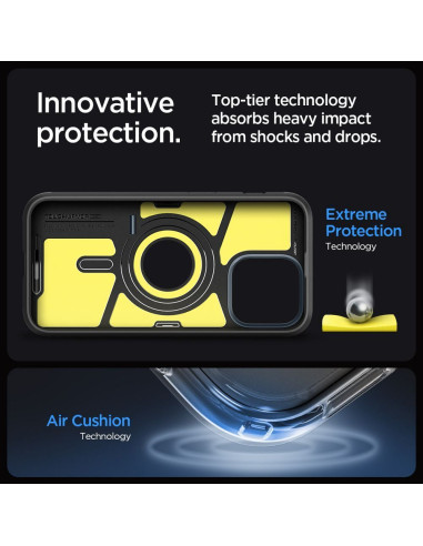 SPIGEN Tough Armor MAG Coque compatible avec MagSafe pour IPHONE 15 PRO ardoise métal