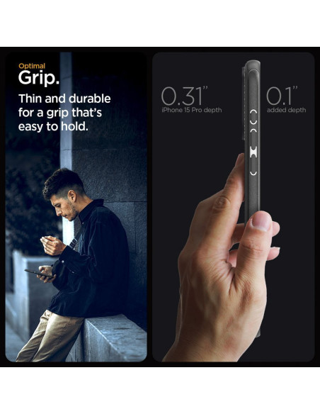SPIGEN Mag Armor compatible with MagSafe for IPHONE 15 PRO matte black