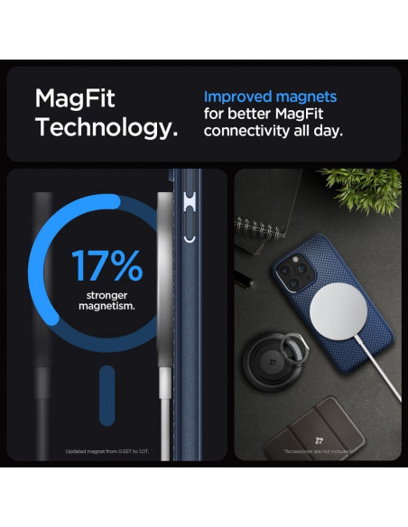 SPIGEN Mag Armor compatible with MagSafe for IPHONE 15 PRO navy blue