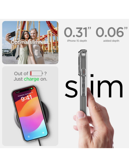 SPIGEN Coque à cristaux liquides pour IPHONE 15 transparent