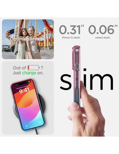 SPIGEN Liquid Crystal for IPHONE 15 gradation pink