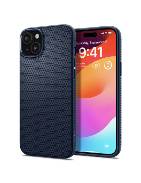 SPIGEN Liquid Air Coque pour IPHONE 15 bleu marine