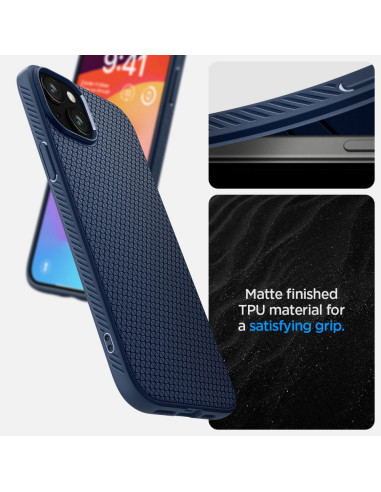 SPIGEN Liquid Air Coque pour IPHONE 15 bleu marine