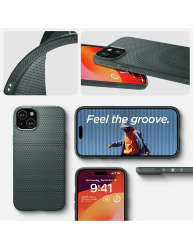 SPIGEN Liquid Air Coque pour IPHONE 15 vert abysse