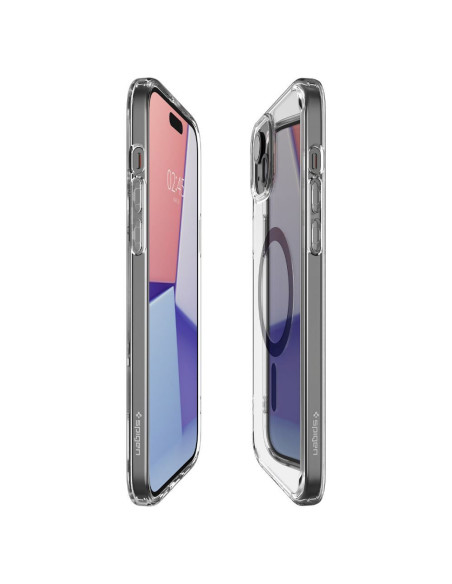 SPIGEN Ultra Hybrid Coque compatible Mag pour IPHONE 15 noir