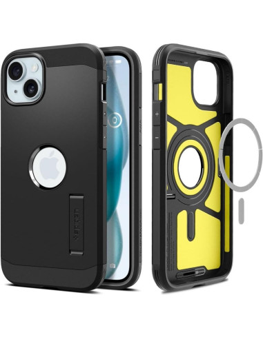SPIGEN Tough Armor Coque compatible MAG pour IPHONE 15 noir