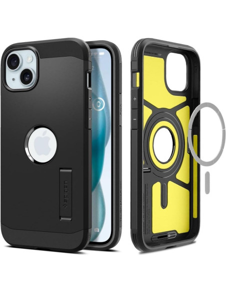 SPIGEN Tough Armor Coque compatible MAG pour IPHONE 15 noir