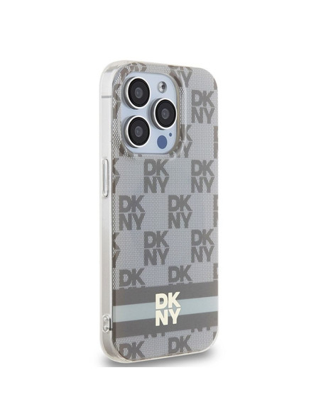 Coque pour IPHONE 13 Pro Max compatible avec MagSafe DKHMP13XHCPTSE (DKNY HC MagSafe PC TPU Checkered Pattern W/Printed Stripes)