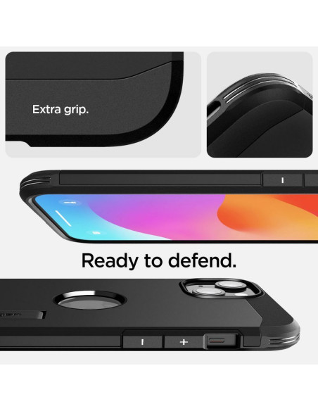 SPIGEN Tough Armor Coque compatible MAG pour IPHONE 15 noir