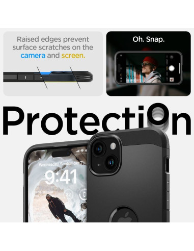 SPIGEN Tough Armor Coque compatible MAG pour IPHONE 15 noir