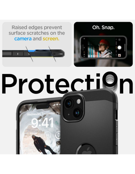 SPIGEN Tough Armor Coque compatible MAG pour IPHONE 15 noir