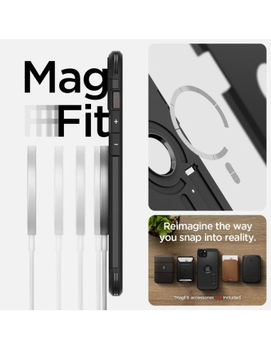 SPIGEN Tough Armor Coque compatible MAG pour IPHONE 15 noir