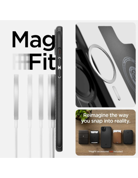 SPIGEN Coque compatible Mag Armor pour IPHONE 15 noir mat