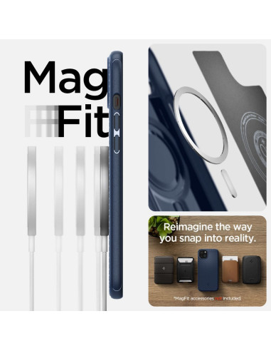 SPIGEN Mag Armor Coque compatible pour IPHONE 15 bleu marine