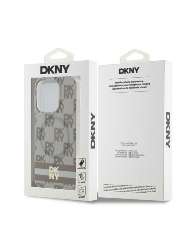 Coque pour IPHONE 13 Pro Max compatible avec MagSafe DKHMP13XHCPTSE (DKNY HC MagSafe PC TPU Checkered Pattern W/Printed Stripes)