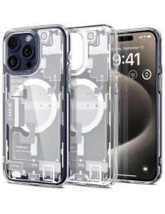 SPIGEN Ultra Hybrid Mag compatible with MagSafe for IPHONE 15 PRO zero one white