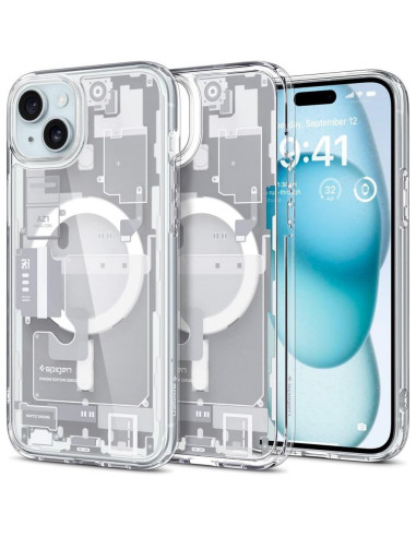 SPIGEN Ultra Hybrid Mag compatible with MagSafe for IPHONE 15 zero one white